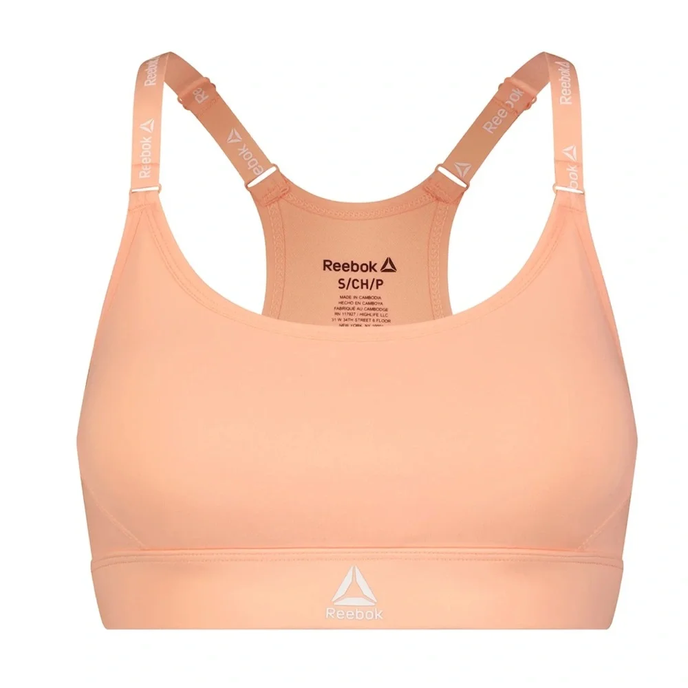Reebok Women's Low Impact Favorite Bra with Removable Cups Size L - Picture 2 of 10